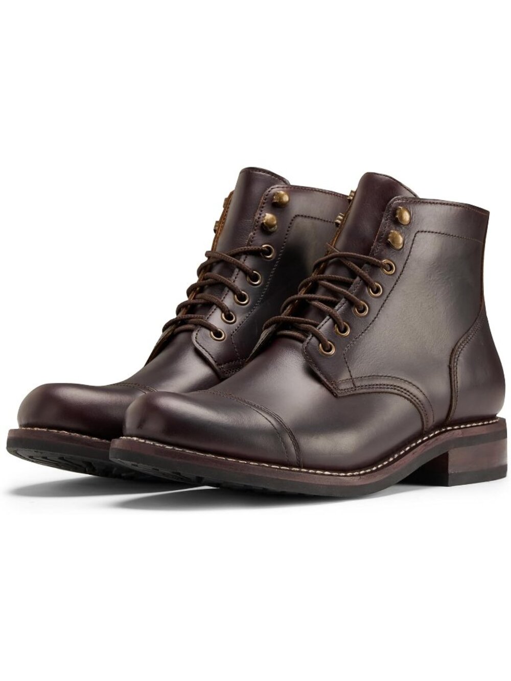 Men's Brown Pull Up Cap Toe Comfort Heritage Oxford Ankle Chukka Boot